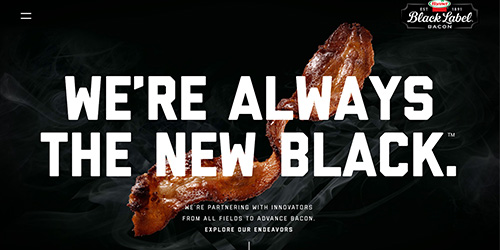 Black Label Bacon Website
